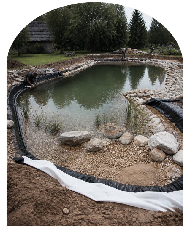 Строительство плавательного пруда под ключ в Павловском Посаде
